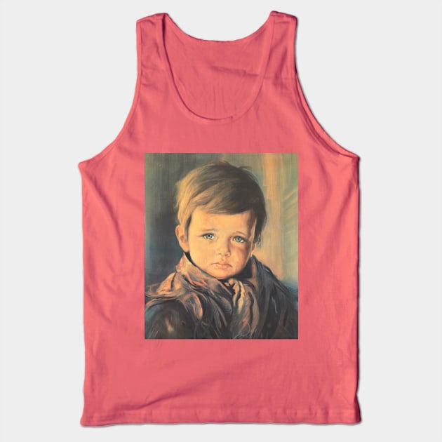 Crying boy cursed painting Tank Top by Princifer